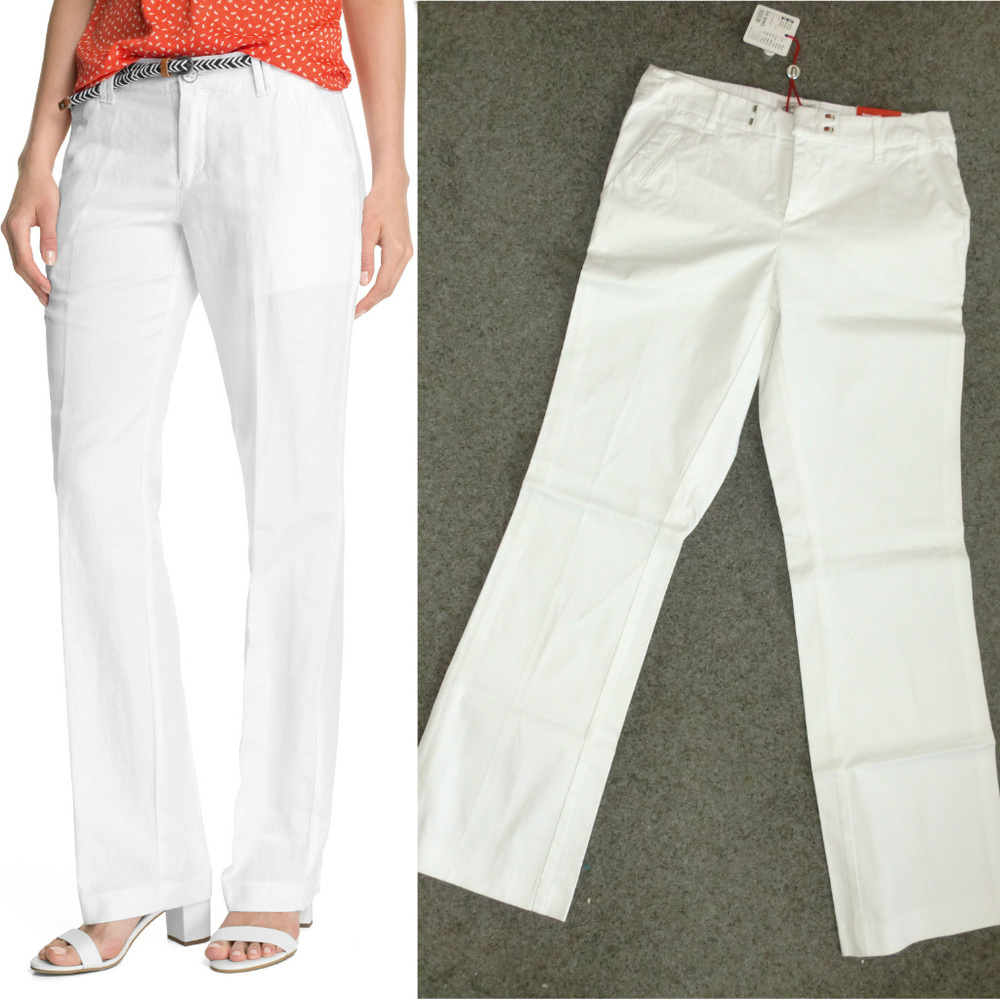 Esprit Weekend Fit Casual Pants 4 White Brand New